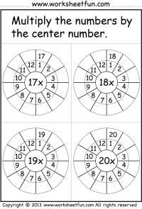 times table worksheet