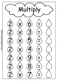 Multiplication- Multiplication Activity - Multiply by 2, 3, 4, 5, 6, 7, 8, 9, 10 & 11 - Eleven Worksheets