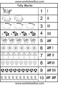 Tally Marks – 3 Worksheets
