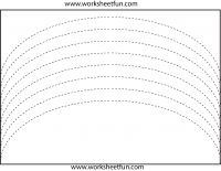 Curved Line Tracing – 4 Worksheets
