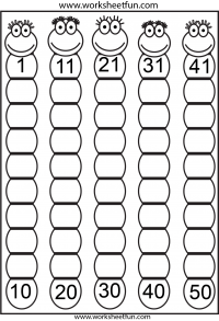 Blank Number Chart 1 50