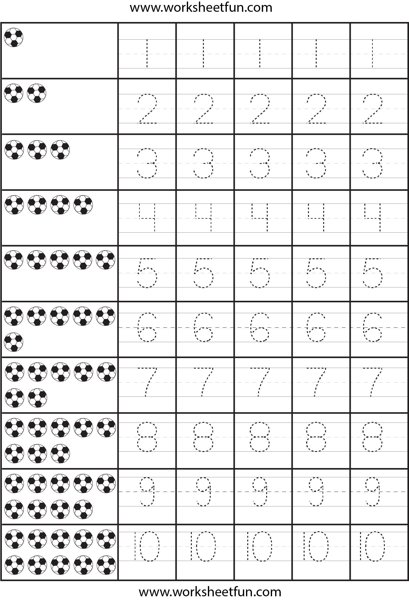 Number Tracing 1 Worksheet / FREE Printable Worksheets