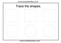 Shape Tracing – 1 Worksheet