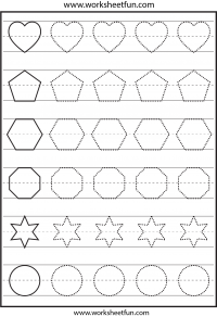 shape tracing 1 worksheet free printable worksheets worksheetfun