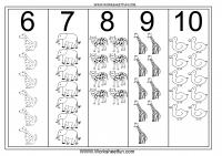 Picture Number Chart 6-10 - 