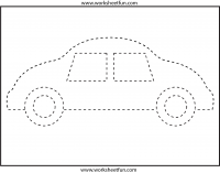 Picture Tracing – Car-  1 Worksheet
