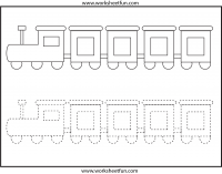 Picture Tracing – Train – 1 Worksheet