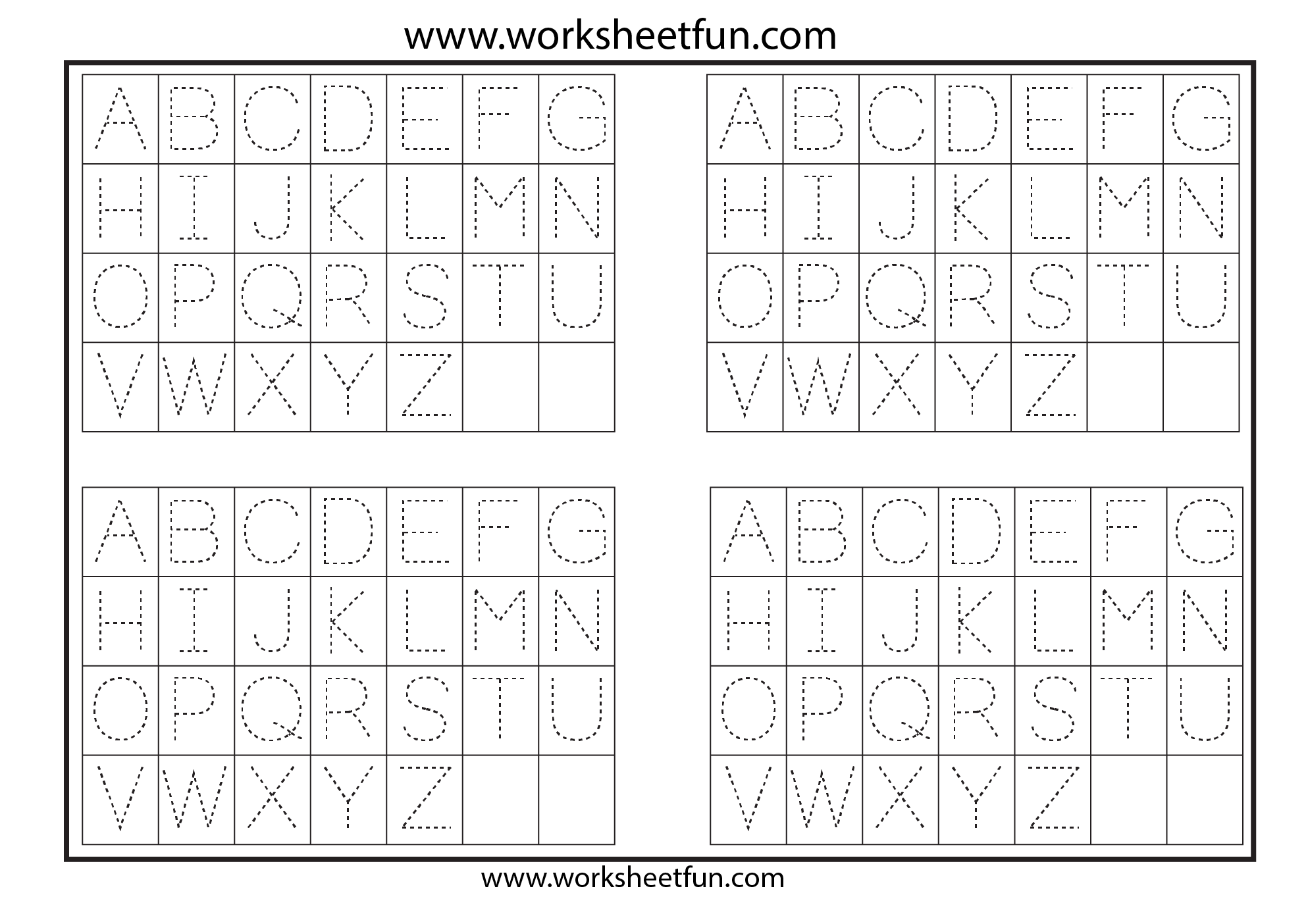 Letter Tracing – 1 Worksheet / FREE Printable Worksheets – Worksheetfun