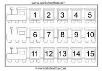Number Chart – 1-15 – One Worksheet