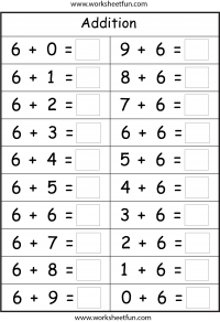 Basic Addition Facts – 8 Worksheets / FREE Printable Worksheets