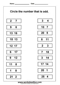 even and odd numbers worksheet