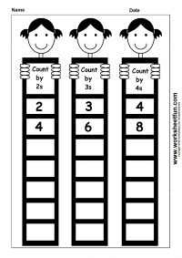 Skip Counting by 2, 3 and 4 – 1 Worksheet