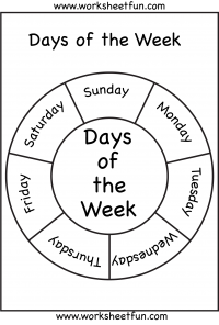 Days Of The Week Chart For Preschool