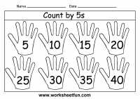 Count by 5s - 3 Worksheets