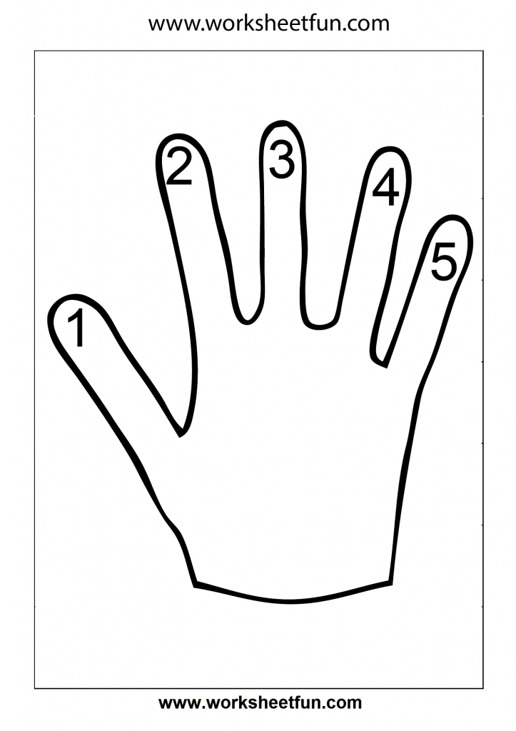 Hand Worksheet – Finger Counting 1-5 – Number Counting – 1-5 / FREE