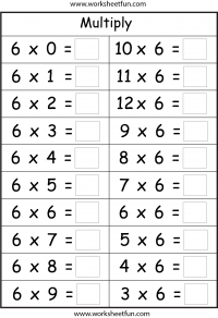 multiplication facts