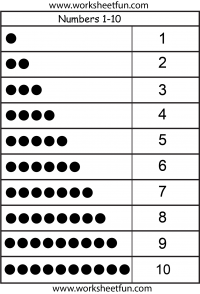 Free Printable Number Chart – Numbers 1-10