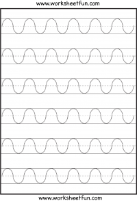 Curved Line Tracing – One Worksheet