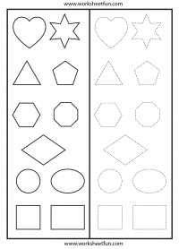 TODDLER WORKBOOK Cut Out the Shapes With Scissors 4 Printable  Worksheets,preschool Learning, Kids Activities, Tracing, 2-6 Year Old 