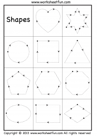 Shapes names with images practice Chart