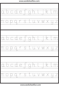 Lowercase Letter Tracing – 1 Worksheet