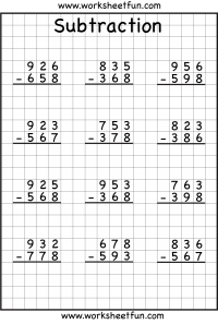 subtraction regrouping