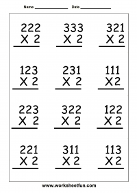 multiplication worksheet