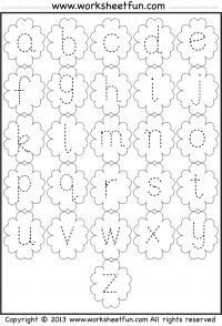 Small Letter Tracing – Lowercase – Worksheet – Flower