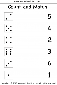Count and Match - Two Worksheets