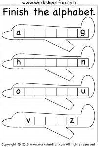 Missing Lowercase Letters – Missing Small Letters - Worksheet