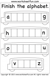 Missing Lowercase Letters – Missing Small Letters - Worksheet