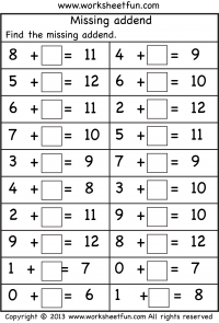 Addition Worksheets