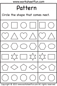 shape patterns two worksheets free printable worksheets worksheetfun