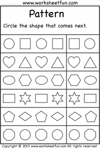 Shape Patterns – Two Worksheets