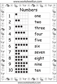 Printable Number Chart For Preschool