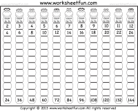 Skip Counting By 2 3 4 5 6 7 8 9 10 11 And 12 Two Worksheets Free Printable Worksheets Worksheetfun