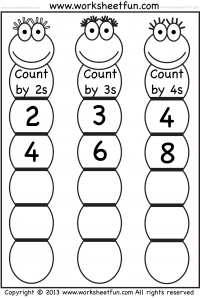 Skip Counting by 2, 3 and 4 – Worksheet
