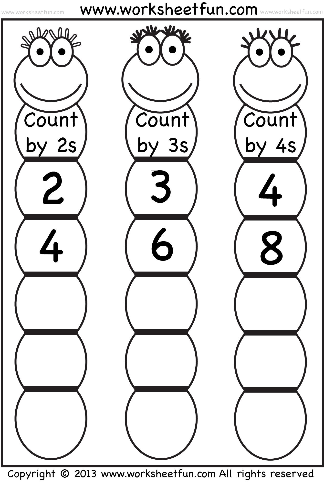 Printable Skip Counting By 5 Flash Cards Skip Counting By 2 3 And 4 