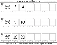 Skip Counting by 2, 5 and 10 – Worksheet