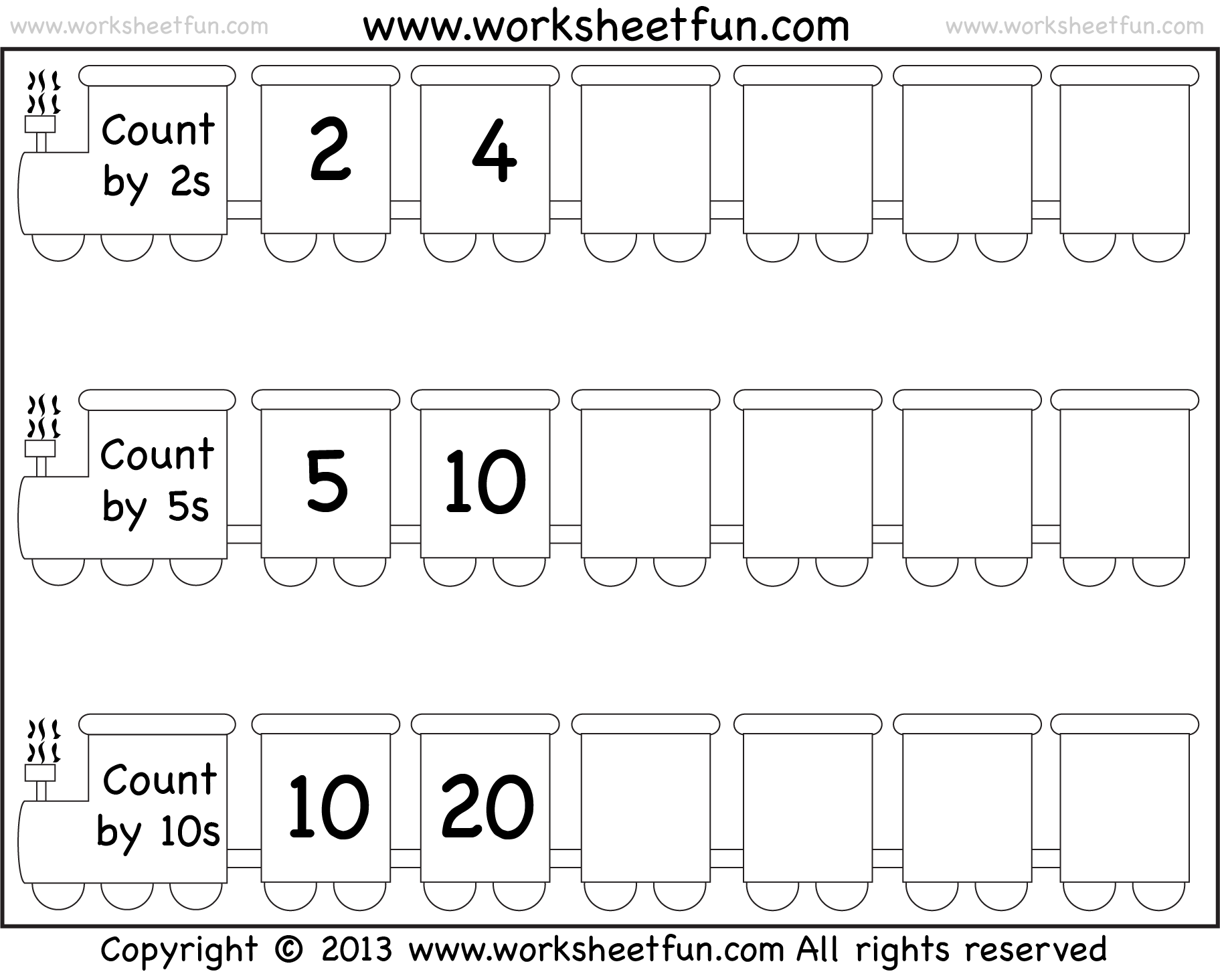 Skip Counting by 2, 5 and 10 – Worksheet / FREE Printable Worksheets