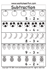 Kindergarten Subtraction Worksheets