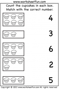 Count and Match – One Worksheet