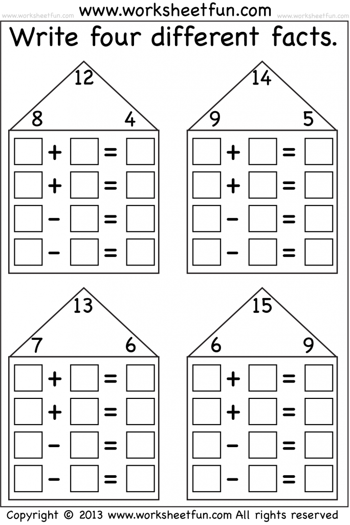 fact-family-houses-7-worksheets-free-printable-worksheets