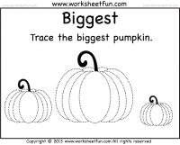 Pumpkin Tracing - 2 Worksheets