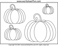 Pumpkin Coloring – 3 Worksheets