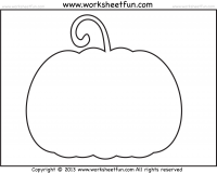 Halloween Printable Stencils for Pumpkin - 2 Worksheets