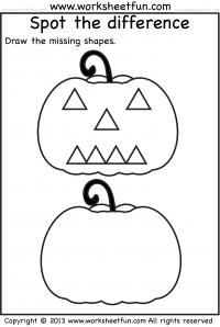 Spot the difference – Pumpkin – 1 Worksheet