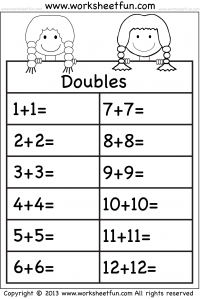 Addition Doubles Chart