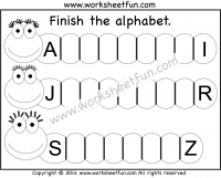 Missing Uppercase Letters – Missing Capital Letters – 3 Worksheets