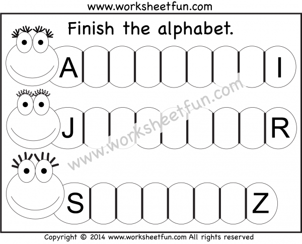 Missing Uppercase Letters – Missing Capital Letters – 3 Worksheets ...